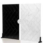 V-Flat Zigzag Marble White/Zigzag Marble Black - XL