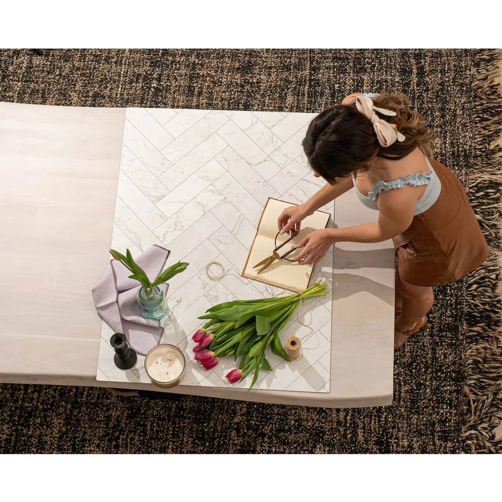V-Flat Zigzag Marble White/Zigzag Marble Black - XL