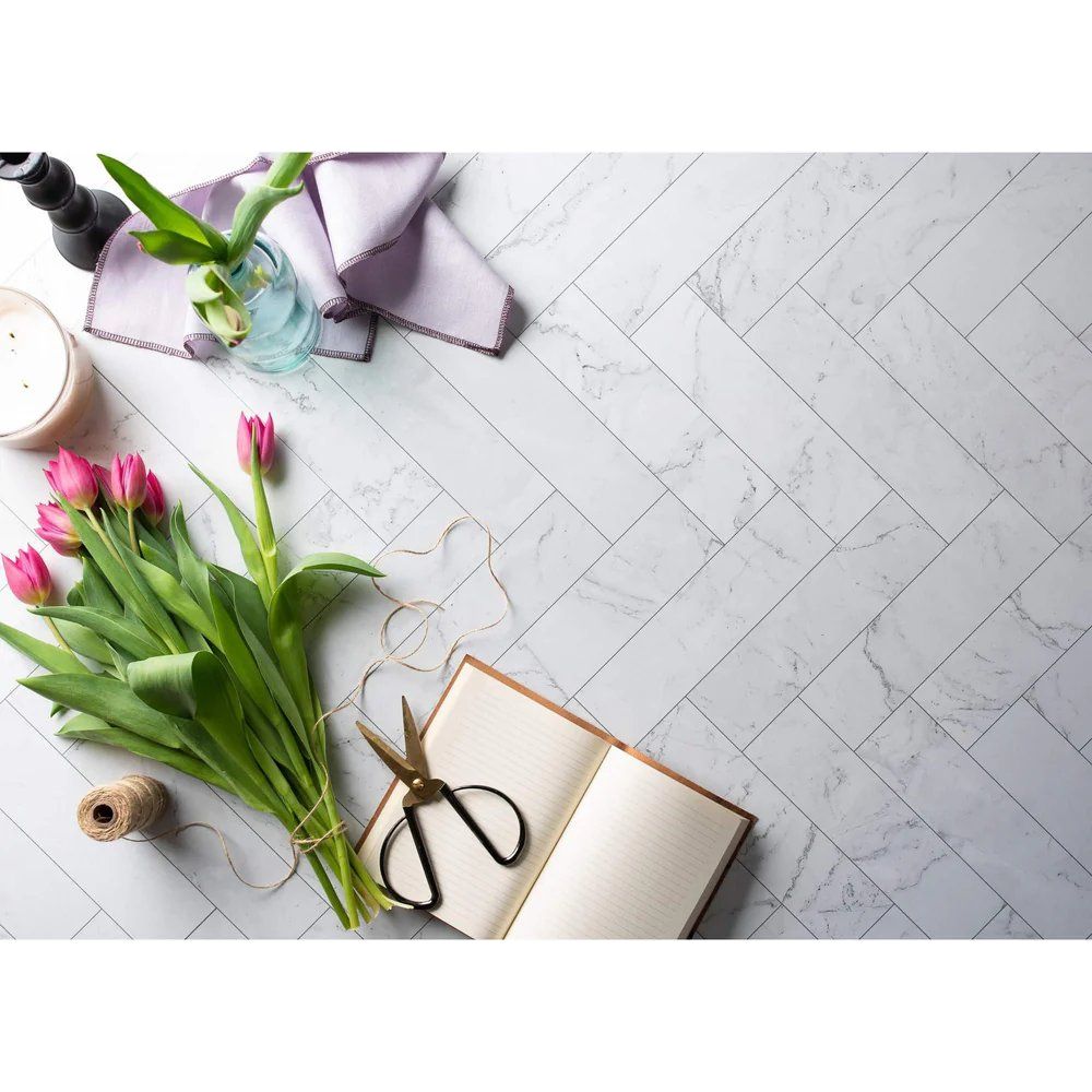 V-Flat Zigzag Marble White/Zigzag Marble Black - XL