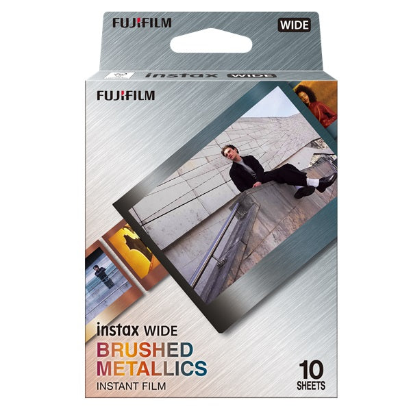 Fujifilm INSTAX Wide Color Film - brushed metal frame / 10 pack