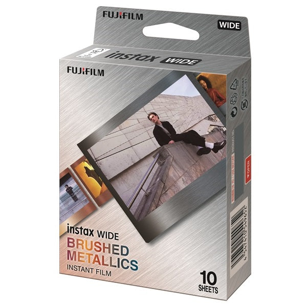Fujifilm INSTAX Wide Color Film - brushed metal frame / 10 pack