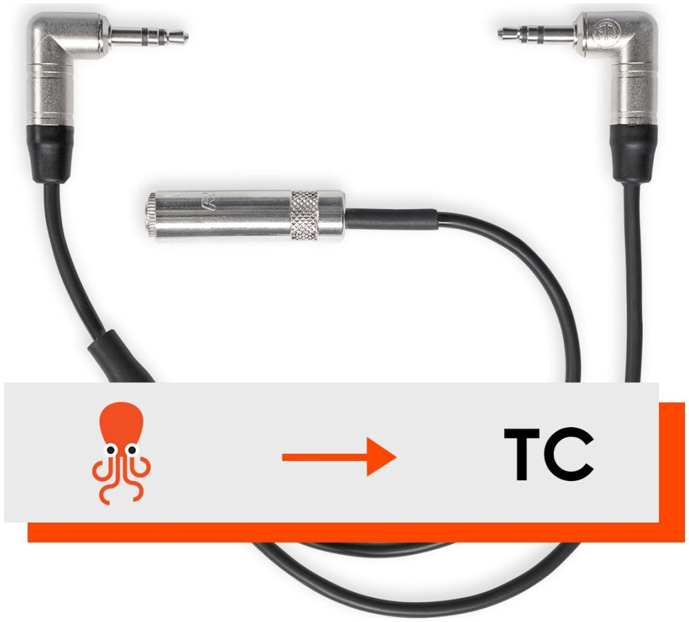 Cable y Y de sincronización de código de tiempo y micrófono a cámara Tentacle
