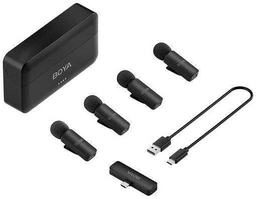 Boya BY-V4U Four-channel wireless mic met USB-C