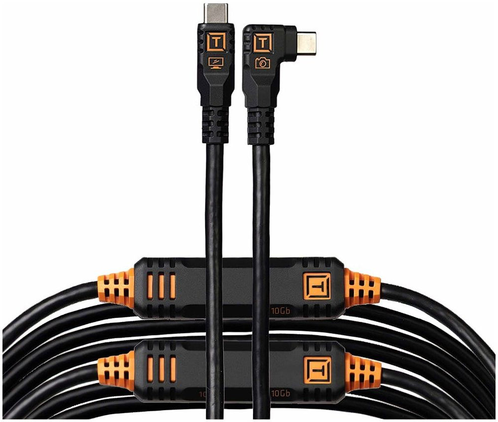 Tether Tools TetherPro Optima 10G USB-C, 9,4 m (31'), recto a derecha negro