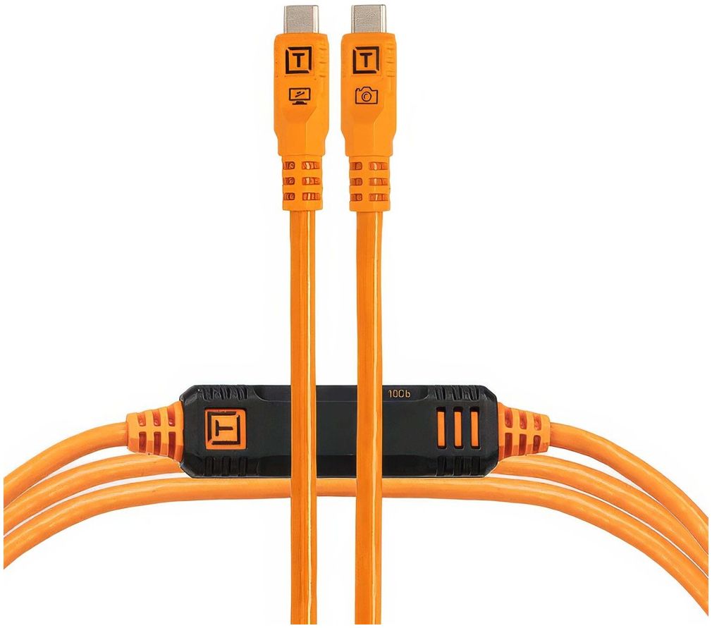 Tether Tools TetherPro Optima 10G USB-C, 4,6 m (15'), recto naranja