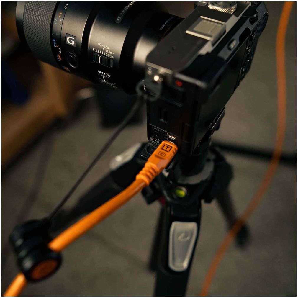 Tether Tools TetherPro Optima 10G USB-C, 4,6 m (15'), recto naranja