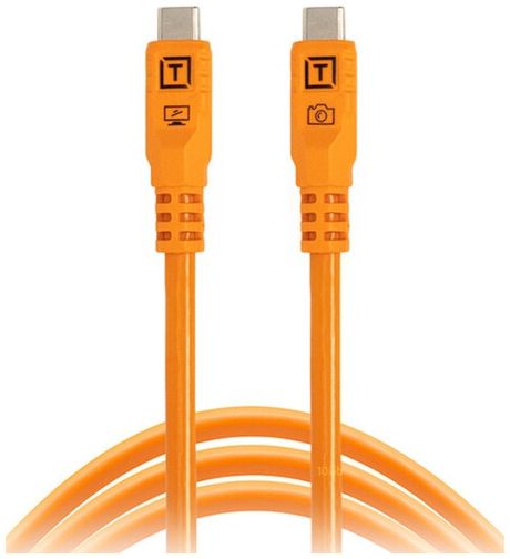 Tether Tools TetherPro Optima 10G USB-C, 1,8 m (6'), recto naranja