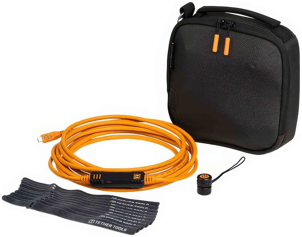 Tether Tools Starter Kit de anclaje, Optima 10G, 4,6 m (15'), naranja recto