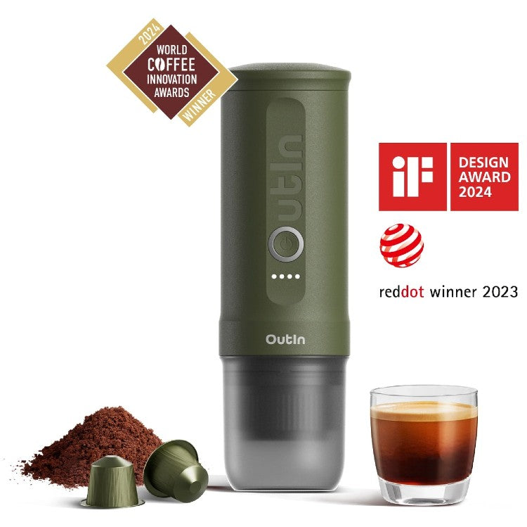 OutIn Nano Portable Electric Espresso Machine – Verde bosque