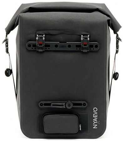 NYA-EVO Fjord Bike 28 Waterproof Roll Top Pannier 28L, Graphite Black