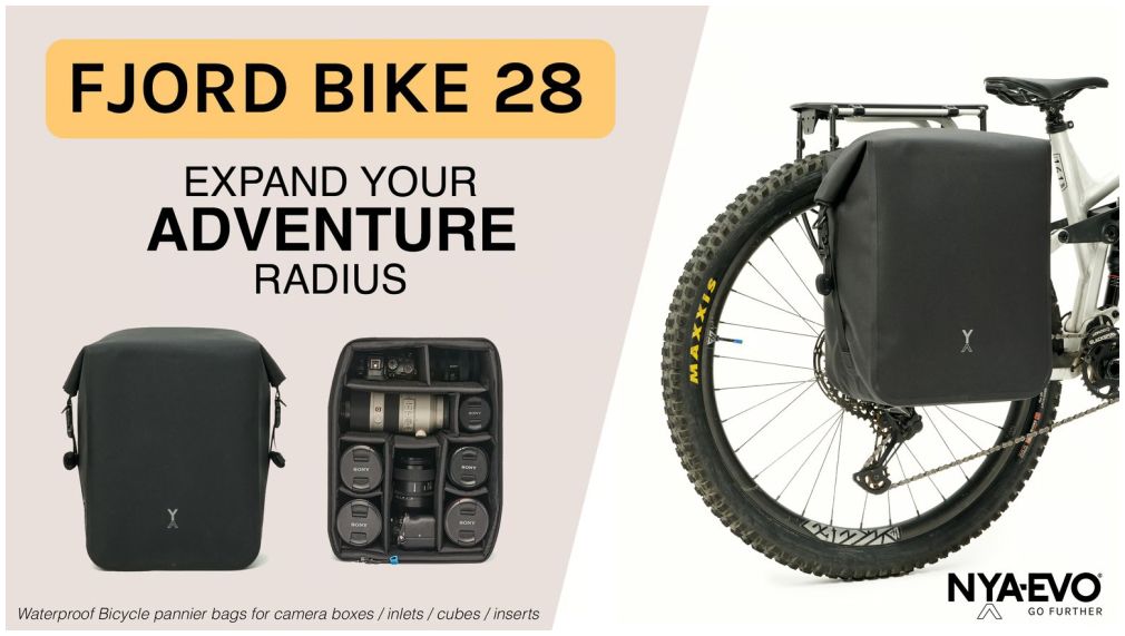 NYA-EVO Fjord Bike 28 Waterproof Roll Top Pannier 28L, Graphite Black