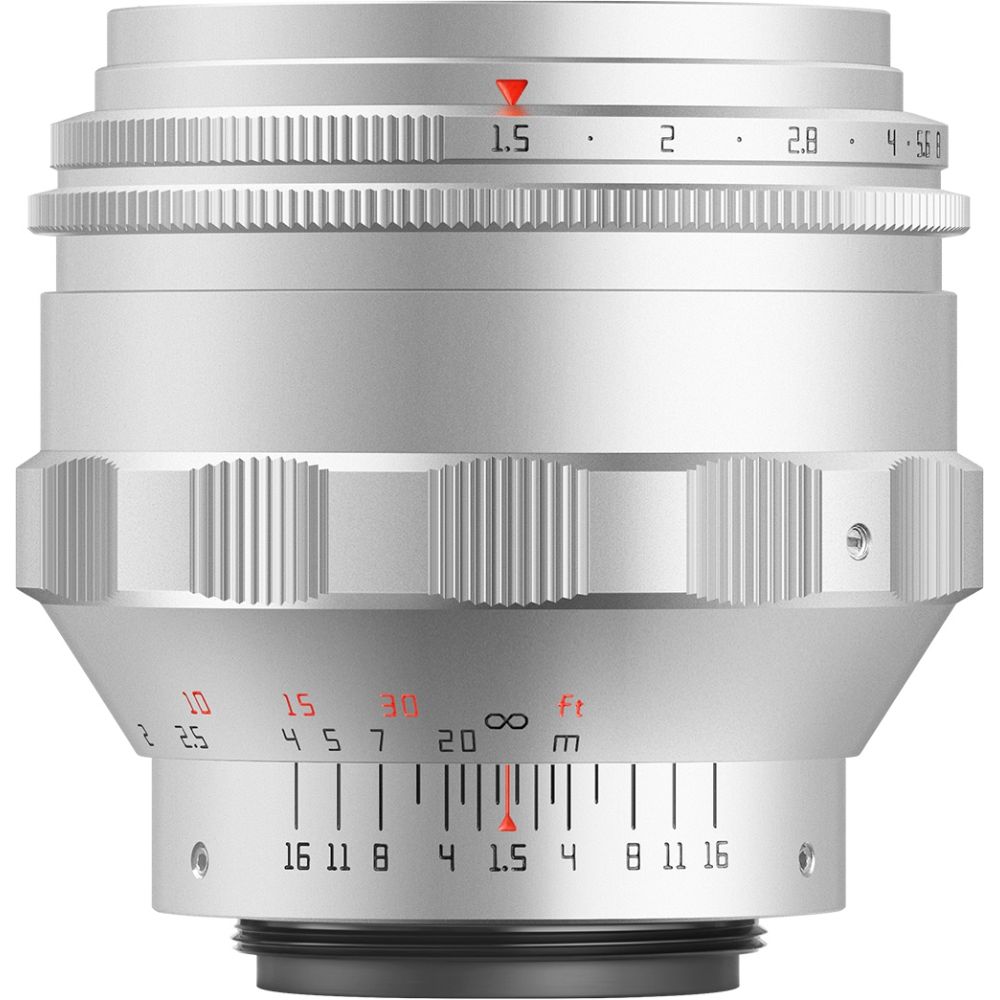 TTARTISAN 75mm f/1.5 pour M42 (Full Cadre), Argent
