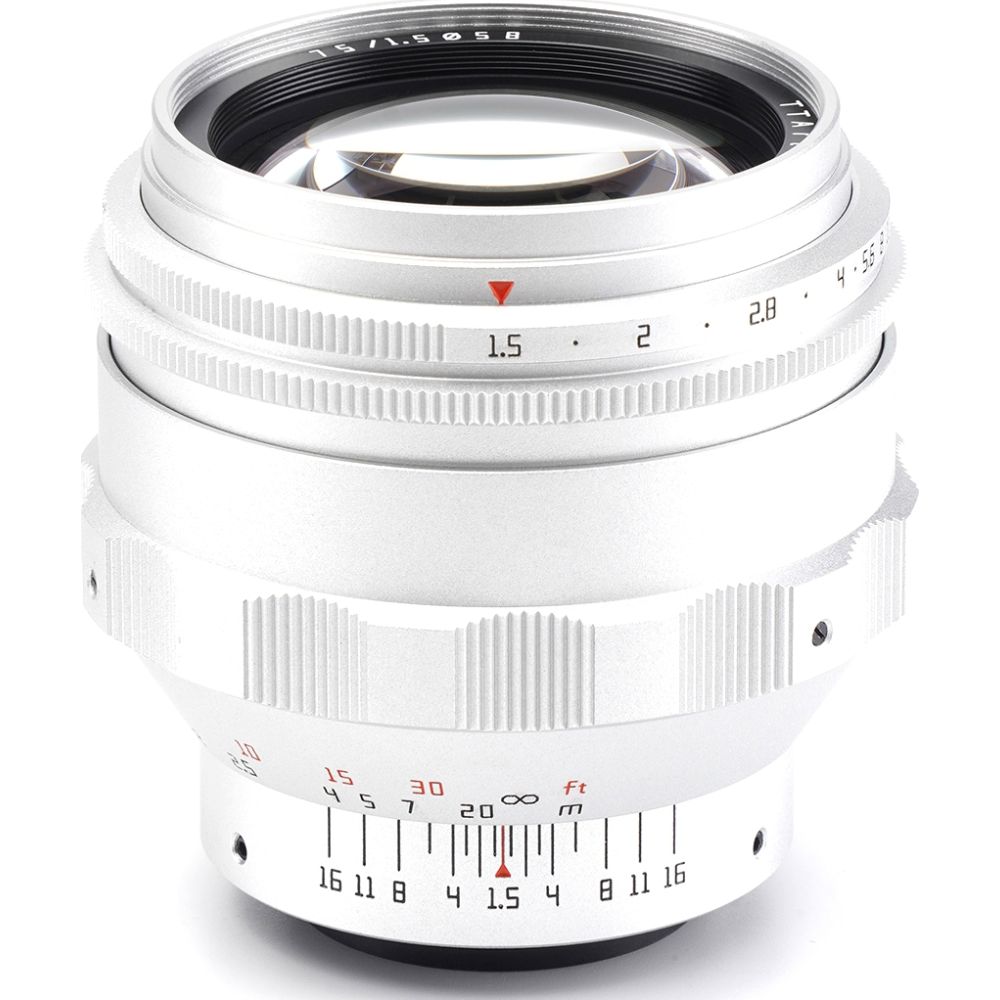 TTARTISAN 75mm f/1.5 pour M42 (Full Cadre), Argent
