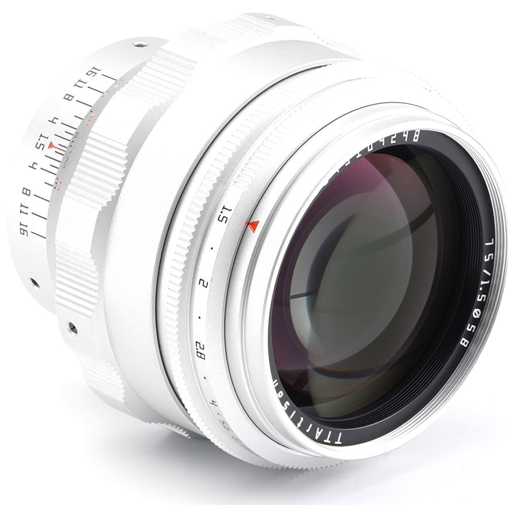 TTARTISAN 75mm f/1.5 pour M42 (Full Cadre), Argent