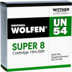 WOLFEN UN54 B+W Película Neg.Super 8, 15 m ISO 64-200