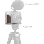 SmallRig 5265 Placa de montaje en forma de L con asa de madera para Fujifilm GFX 100RF (plateada)