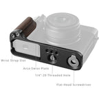SmallRig 5266 Placa de montaje en forma de L con asa de madera para Fujifilm GFX 100RF (negro)