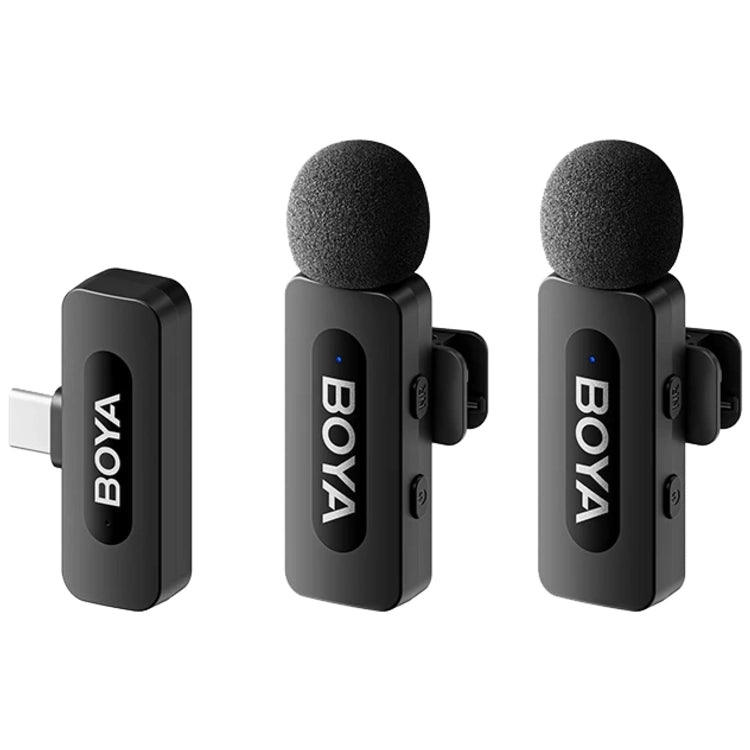 Boya BY-V20 V2.0 Microfono lavalier Wireless per USB-C - 2 x TX e 1 x RX