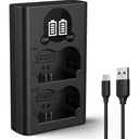 K&F Concept NP-W235 Dual Battery Charger USB-C with display