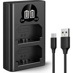 K&F Concept NP-FZ100 Dual Battery Charger USB-C with display