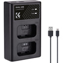 K&F Concept NP-FW50 Dual Battery Charger USB-C