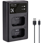 K&F Concept NP-FW50 Dual Battery Charger USB-C