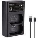 K&F Concepto Cargador de doble batería NP-FZ100 USB-C