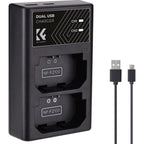 K&F Concepto Cargador de doble batería NP-FZ100 USB-C