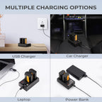 K&F Concepto Cargador de doble batería NP-FZ100 USB-C