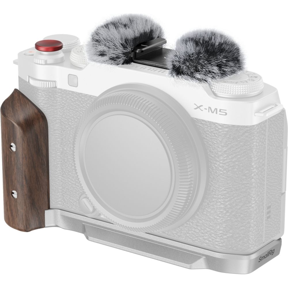 SmallRig 5261 L-Shape Mount Plate met Wooden Handle voor Fujifilm X-M5, silver