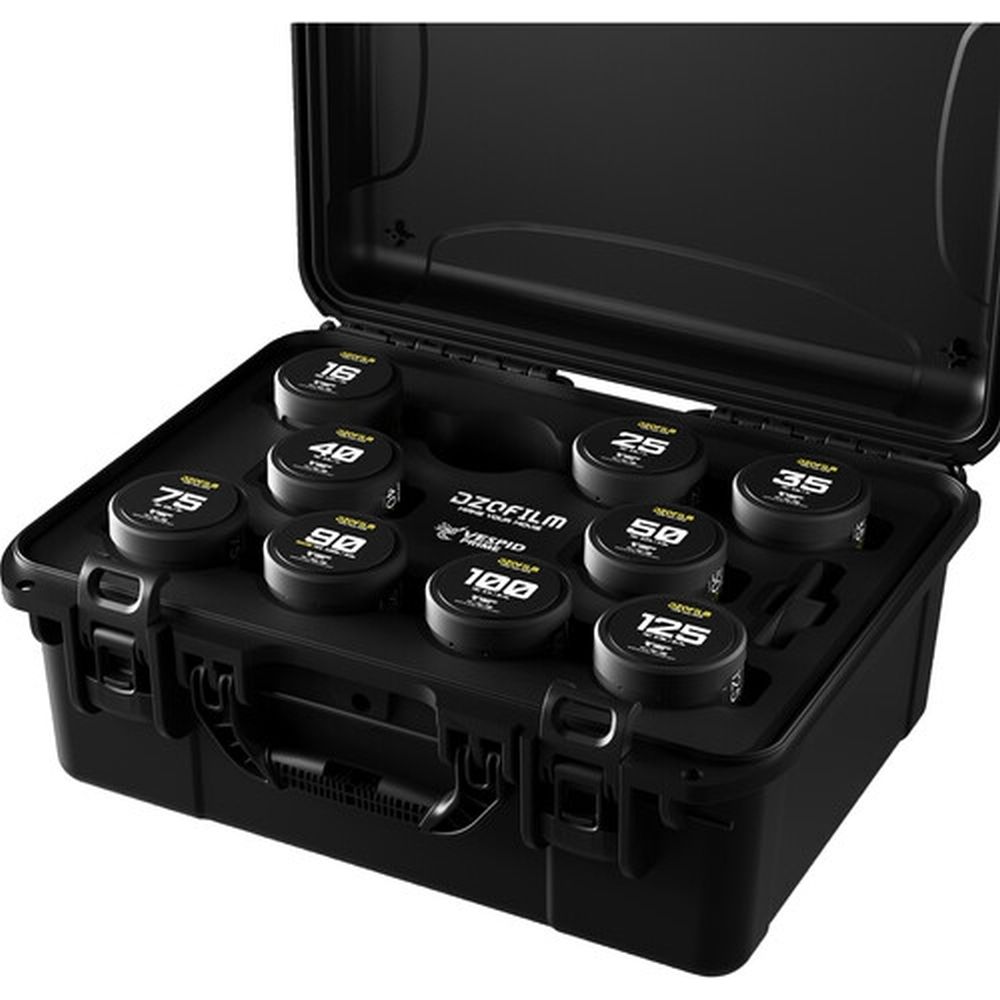 DZOFilm Vespid Prime Kit de 9 objetivos - montura PL y EF (16/25/35/40/50/75/90/100/125mm T2.1) con estuche