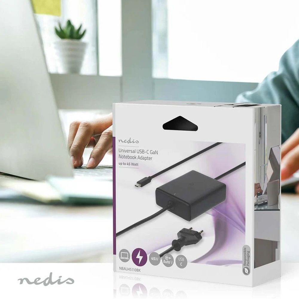 Nedis notebook-adapter 5-20V DC, 45W Type-C