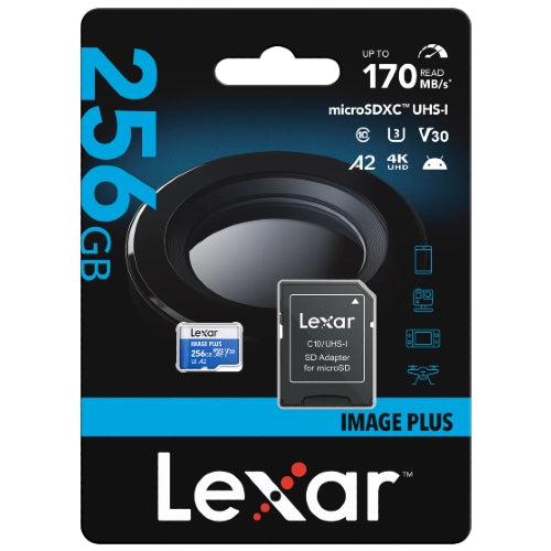 Lexar Image Plus 256GB MicroSD UHS-I V30 - R170 MB/s