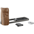 SmallRig 5394 L-förmige Montageplatte mit Holzgriff für FUJIFILM X halb, anthrazit
