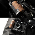 SmallRig 5394 L-förmige Montageplatte mit Holzgriff für FUJIFILM X halb, anthrazit
