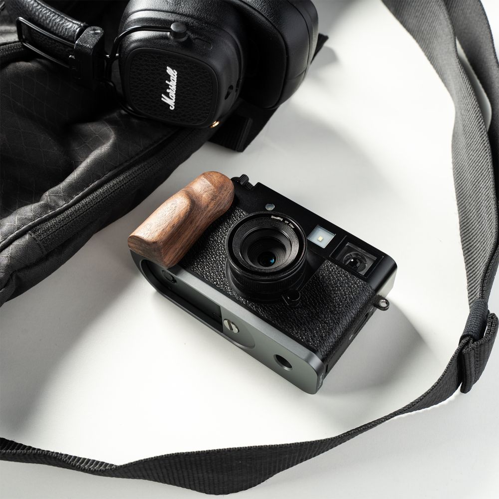 SmallRig 5394 L-förmige Montageplatte mit Holzgriff für FUJIFILM X halb, anthrazit