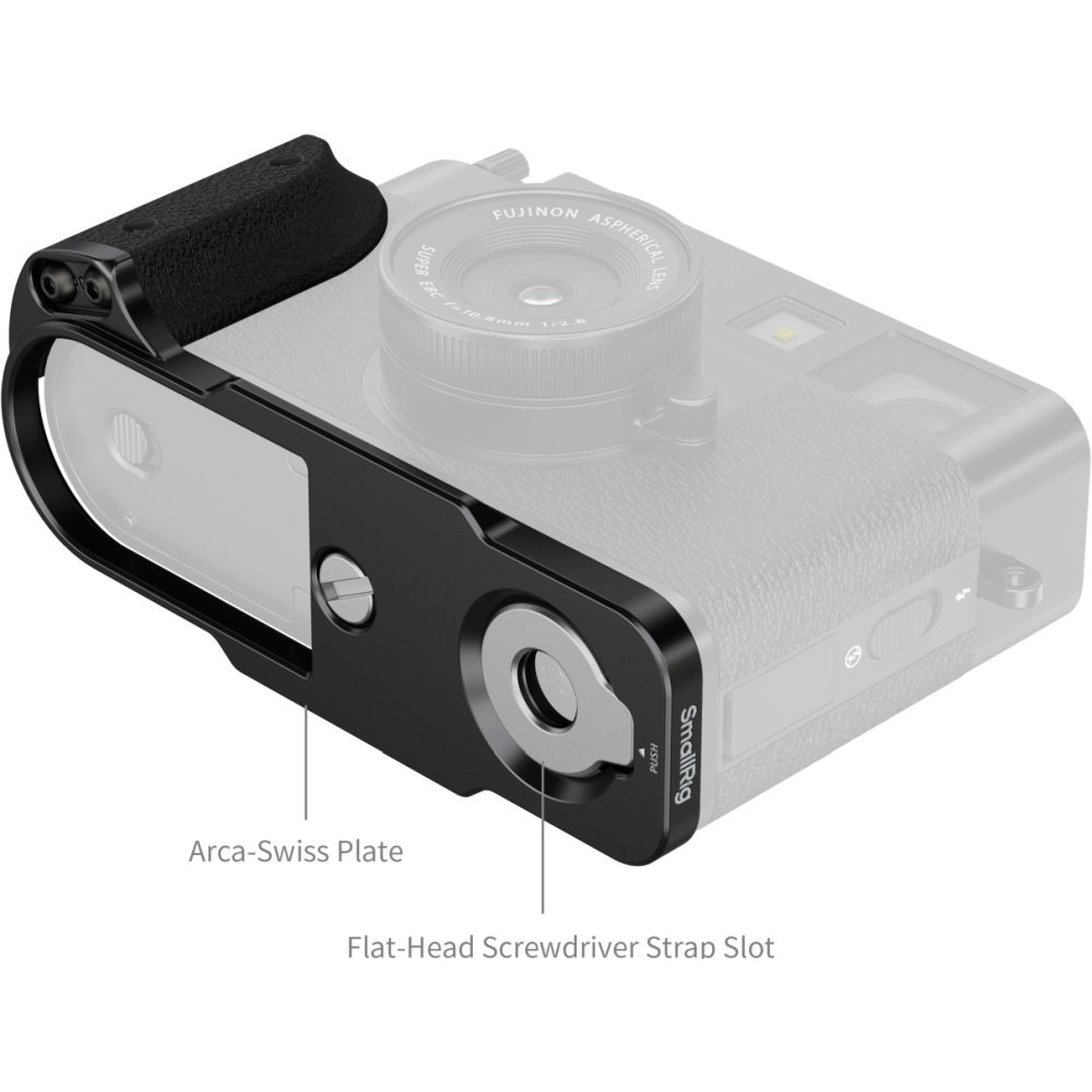 SmallRig 5332 L-förmige Montageplatte mit Silikongriff für FUJIFILM X halb, schwarz