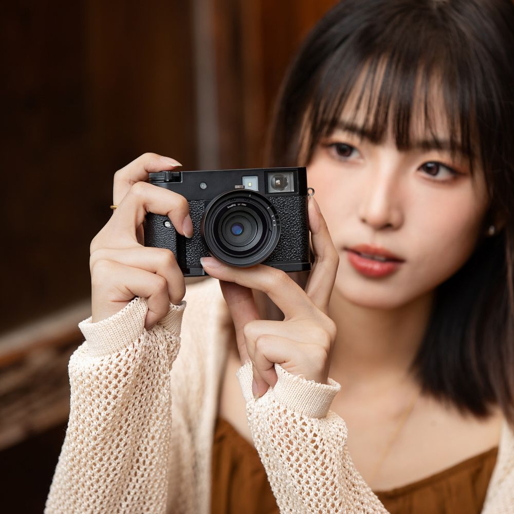 SmallRig 5332 L-förmige Montageplatte mit Silikongriff für FUJIFILM X halb, schwarz