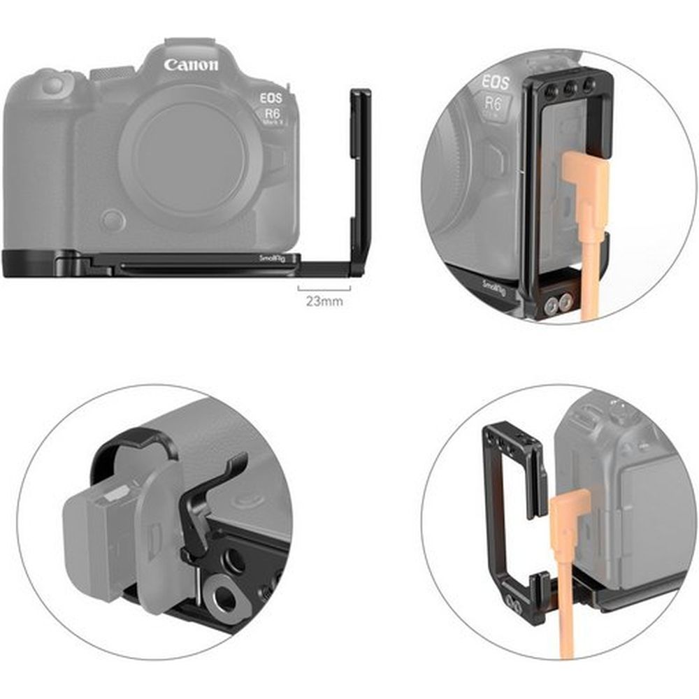 SmallRig 4160B L-Shape Montageplatte für Canon EOS R6 Mark II / R5 / R5 C / R6