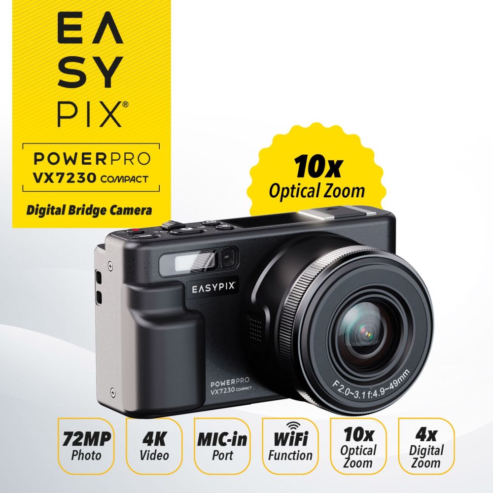 Easypix PowerPro VX7230 Compact WiFi Appareil Photo Bridge