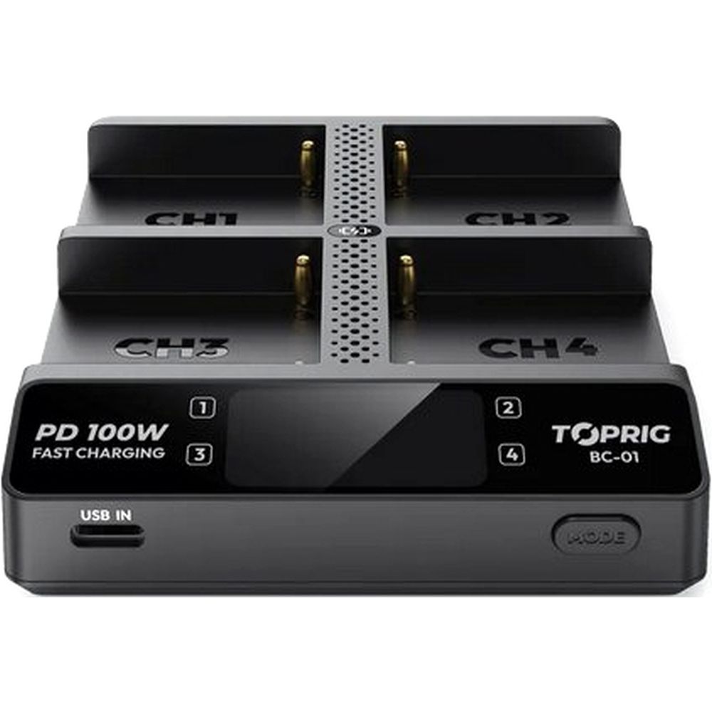 Accsoon TopRig 100W 4-Bay NP-F Fast Chargeur