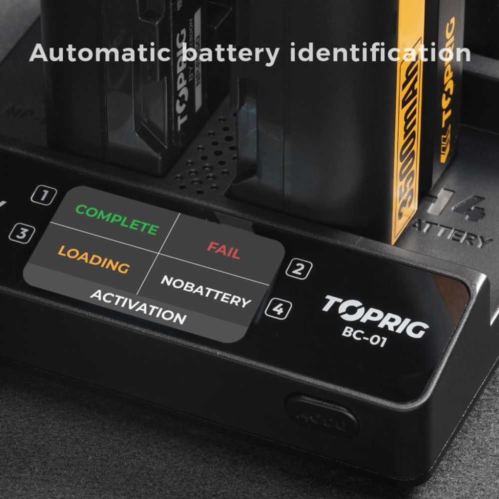 Accsoon TopRig 100W 4-Bay NP-F Fast Chargeur