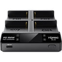 Accsoon TopRig 100W 4-Bay NP-F Fast Caricabatterie + EU GaN Caricabatterie