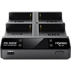 Accsoon TopRig 100W 4-Bay NP-F Fast Caricabatterie + EU GaN Caricabatterie