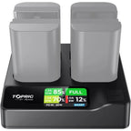 Accsoon TopRig 100W Cargador rápido LP-E6 de 4 bahías