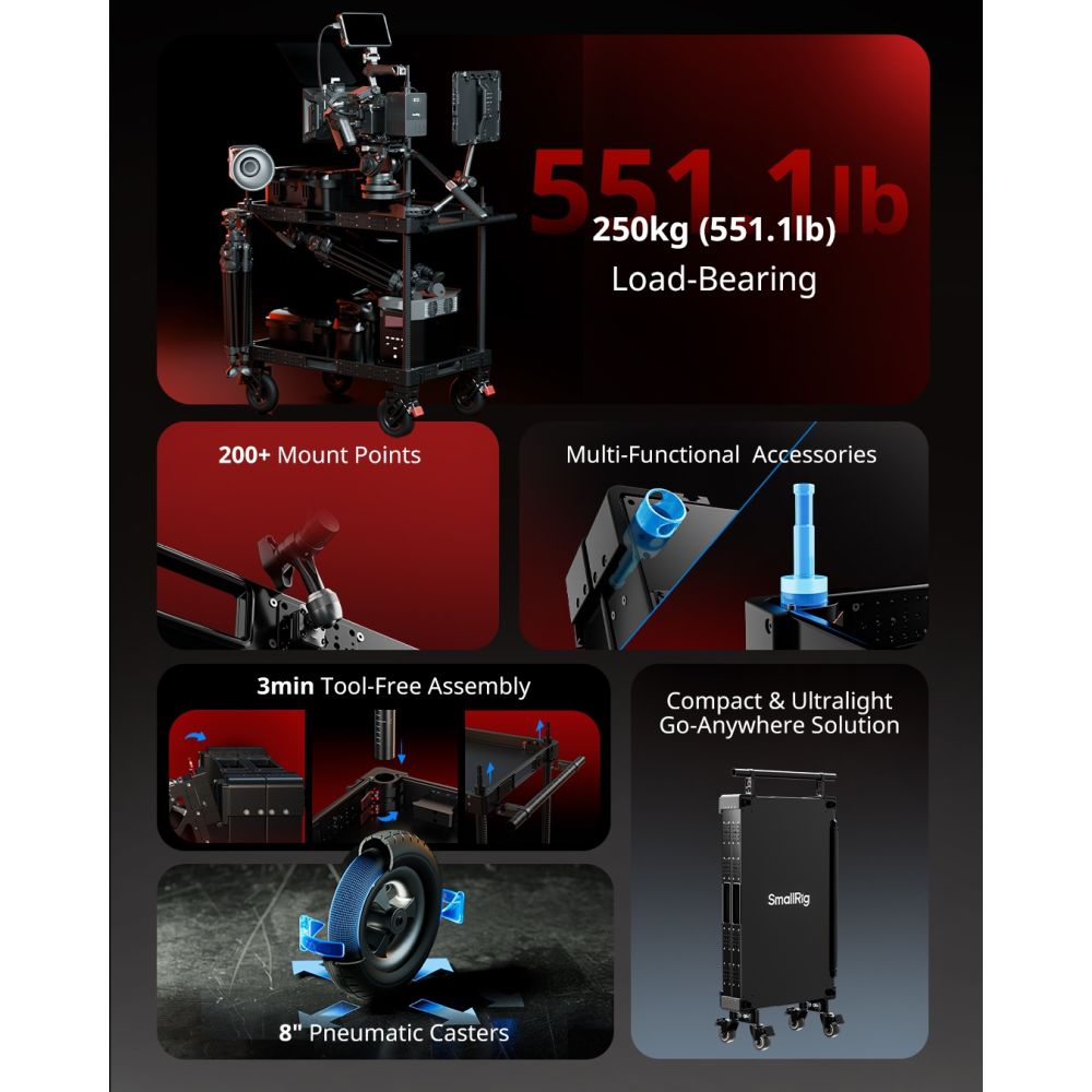 SmallRig MD4573 Chariot léger de 36" pour caméra de production vidéo
