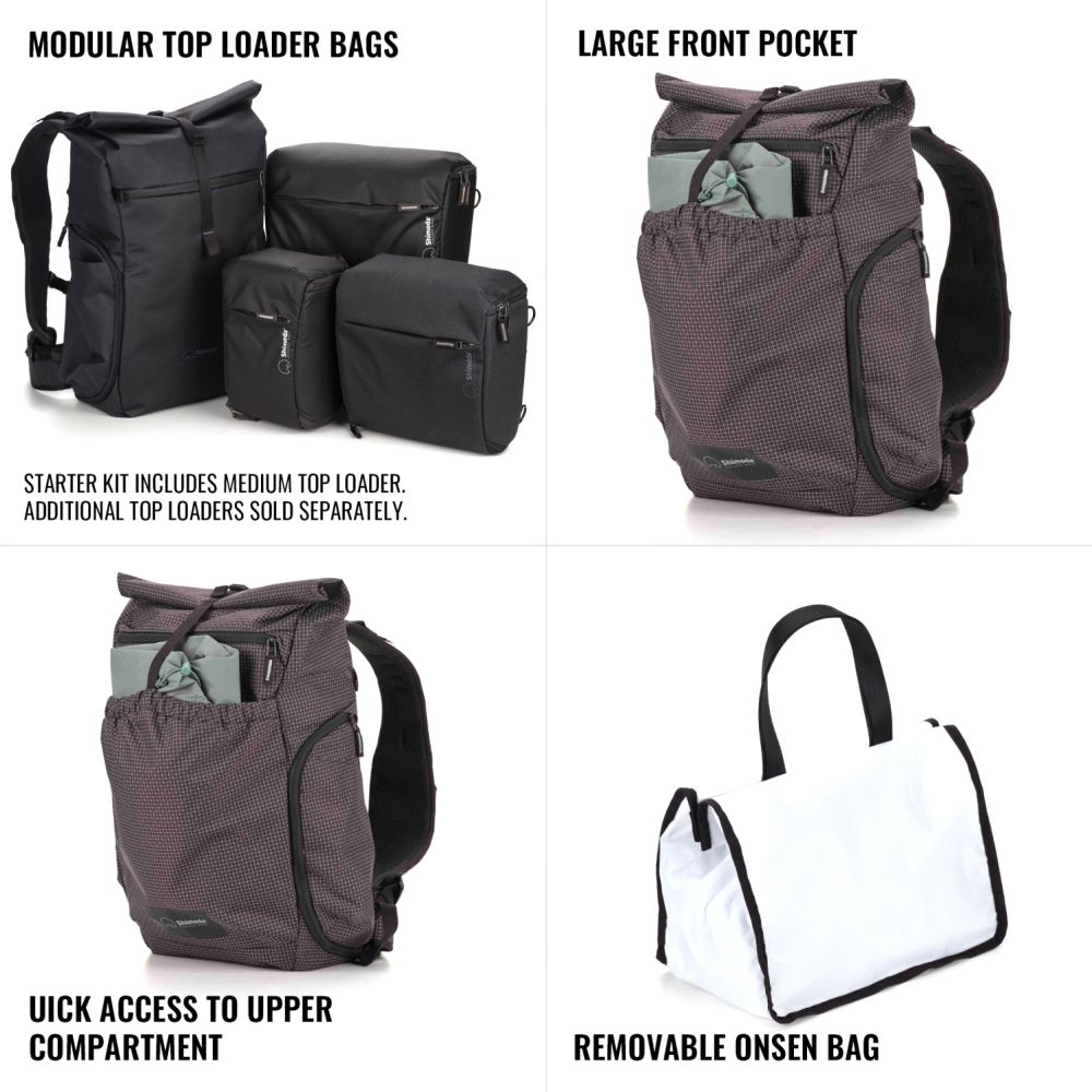 Shimoda Mochila Side lite 22 Starter Kit Mujer - negro/blanco - 520-373