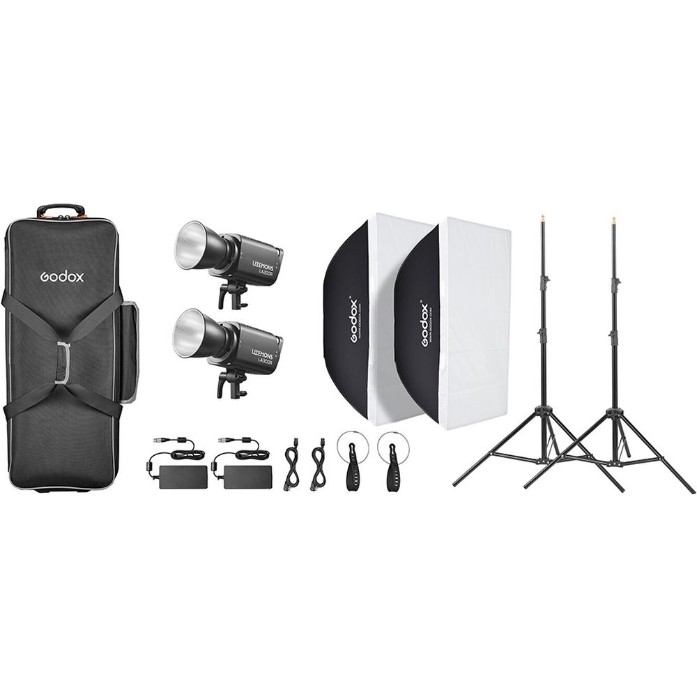 Godox Litemons LA300R K2 Kit de 2 luces de vídeo LED RGB (negro)
