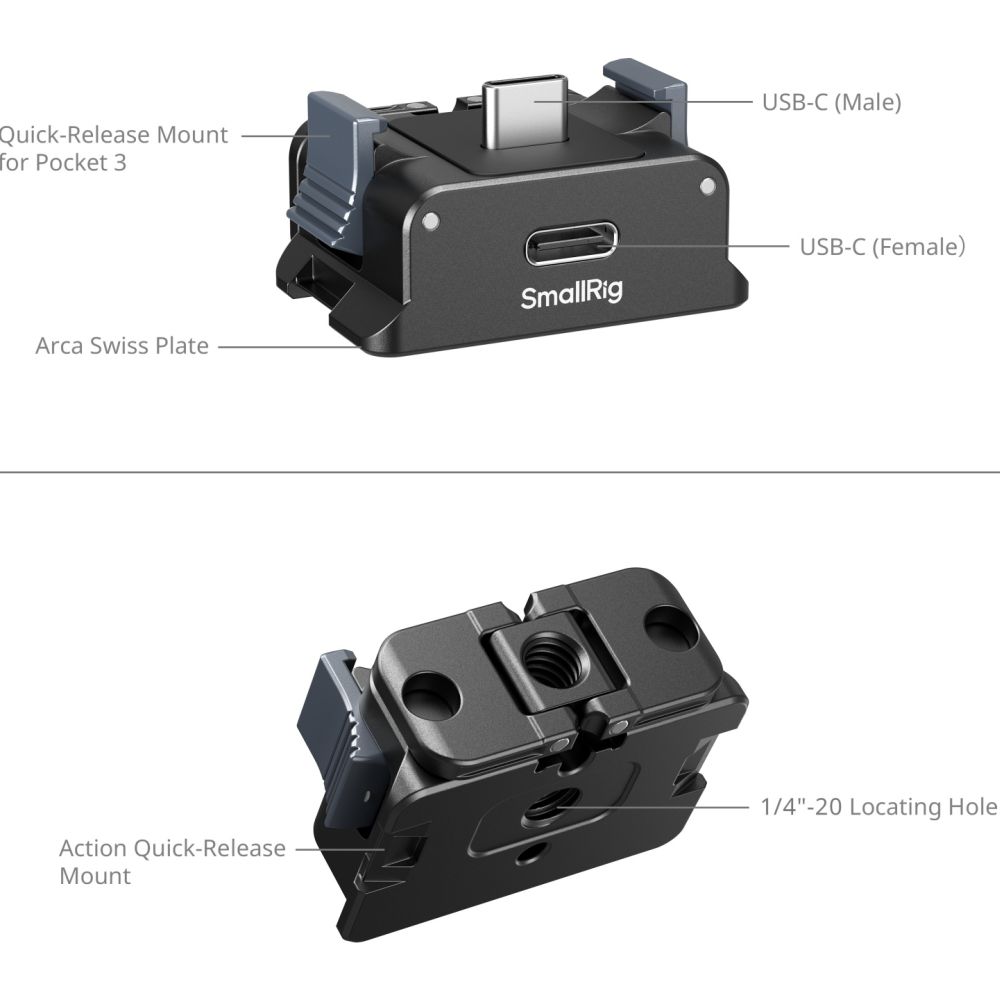 SmallRig 5376 Akku-Adapterplatte für DJI Osmo Pocket 3