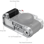 SmallRig 4713C Placa de montaje en forma de L con mango de silicona para FUJIFILM X-T50, plateada
